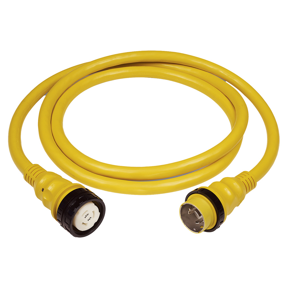 MARINCO 50AMP 125/250V SHORE POWER CABLE 12' YELLOW