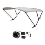 SURESHADE BATTERY POWERED BIMINI BLACK ANODIZED FRAME