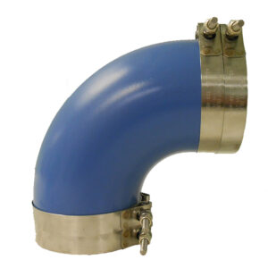 TRIDENT 6" ID 90 DEGREE BLUE SILICONE MOLDED WET EXHAUST