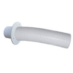 TRIDENT 10' STERN FLEX HOSE W/ TRANSOM FLANGE WHITE