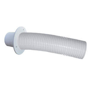 TRIDENT 10' STERN FLEX HOSE W/ TRANSOM FLANGE WHITE