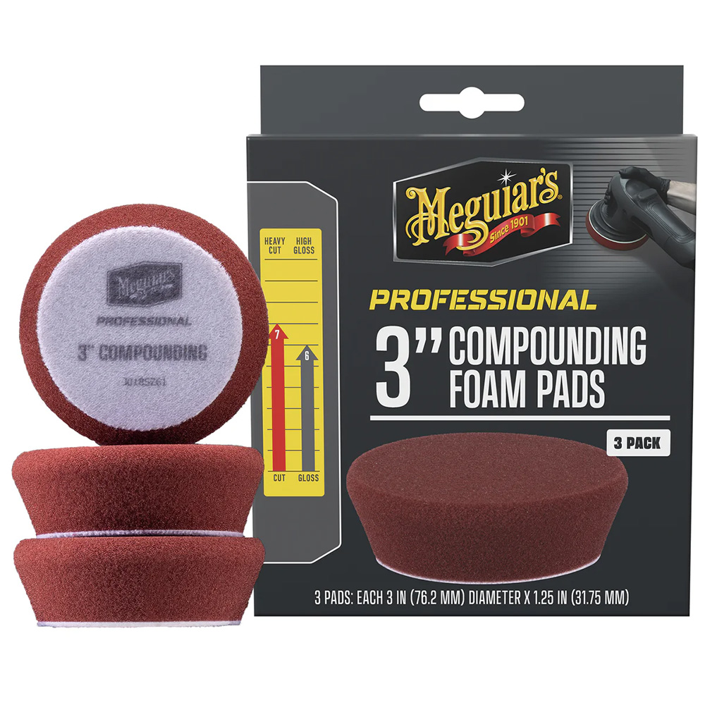 MEGUIAR'S PROFESSIONAL 3" FOAM COMPOUND PADS 3 PACK