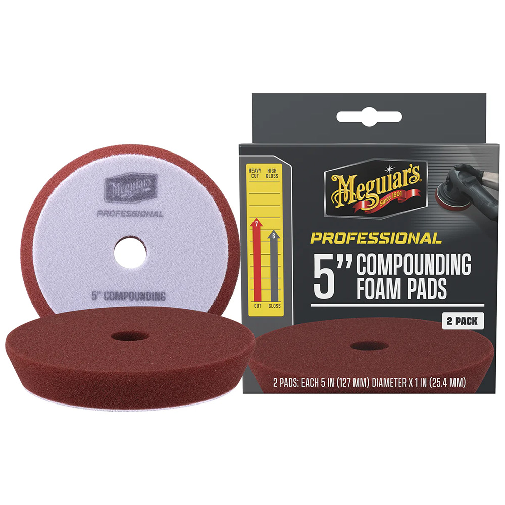 MEGUIAR'S PROFESSIONAL 5" FOAM COMPOUND PADS 2 PACK