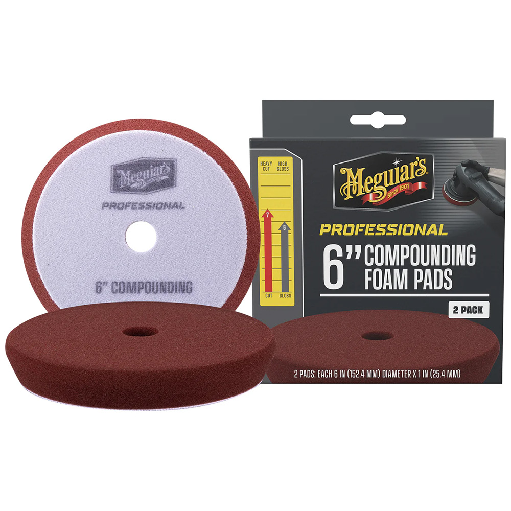 MEGUIAR'S PROFESSIONAL 6" COMPOUND FOAM PADS 2 PACK