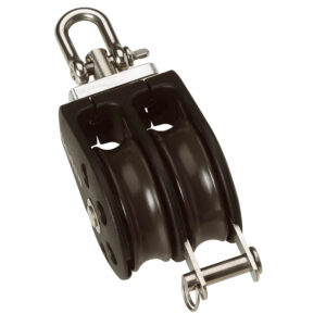 BARTON PLAIN BEARING PULLEY BLOCK DOUBLE W/ SWIVEL & BECKE