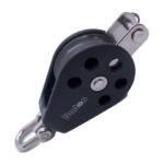 BARTON PLAIN BEARING PULLEY BLOCK SINGLE W/ SWIVEL&BECKET