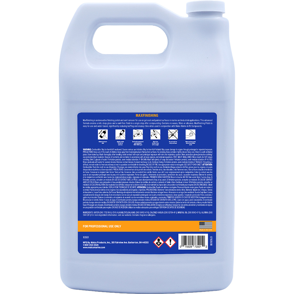 MALCO MAXFINISHING POLISH 1 GAL. - Image 2
