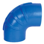 TRIDENT 5" ID 90 DEGREE BLUE SILICON WET EXHAUST ELBOW