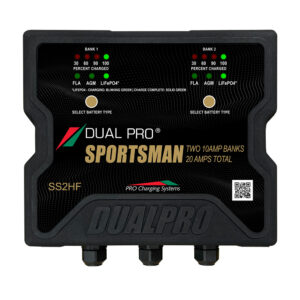 DUAL PRO SPORTSMAN SERIES HF BATTERY CHARGER 20A 2 BANK