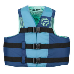 FULL THROTTLE ADULT NYLON LIFE JACKET S/M - BLUE/BLACK