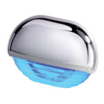 HELLA BLUE LED EASY FIT STEP LIGHT POLISHED 316 SS CAP