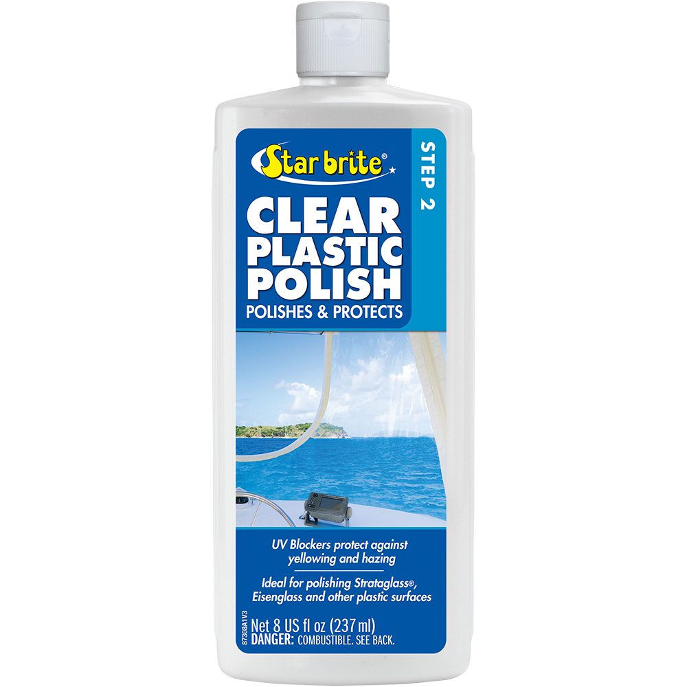 STAR BRITE CLEAR PLASTIC POLISH 8 OZ.
