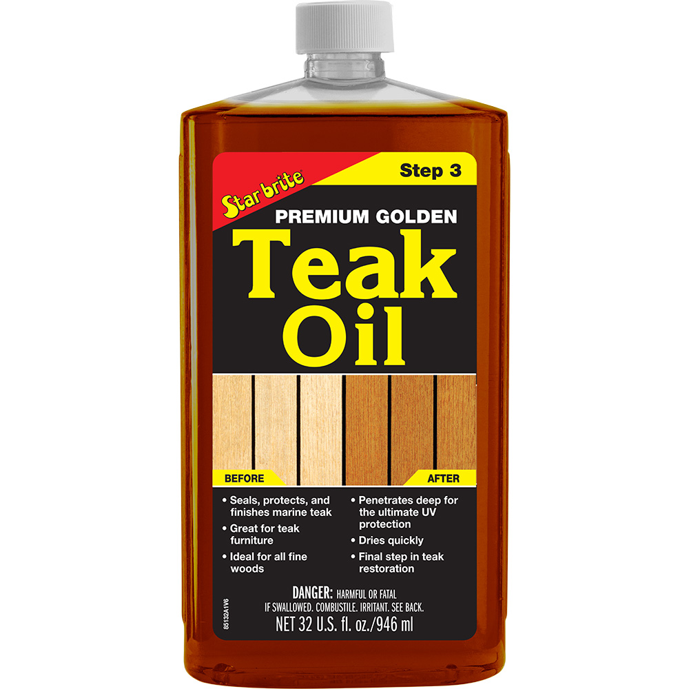 STAR BRITE PREMIUM GOLDEN TEAK OIL - STEP 3 32 OZ.