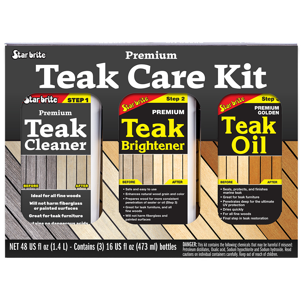 STAR BRITE PREMIUM TEAK CARE KIT - PINTS 16 OZ.