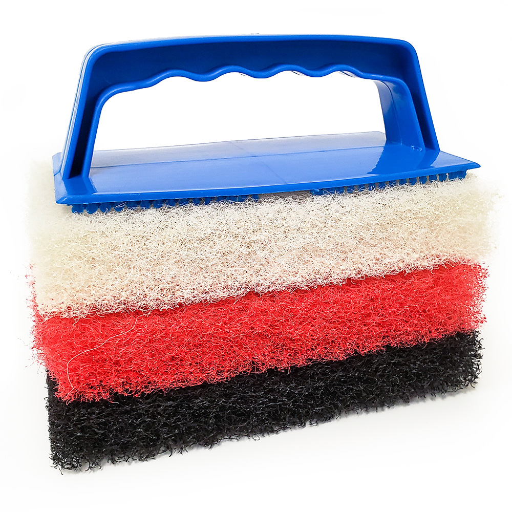 STAR BRITE LARGE SCRUB PAD KIT W/ HANDLE + 3 PADS