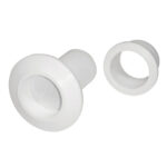 T-H MARINE RECESSED FLAPPER SCUPPER DRAINS WHITE