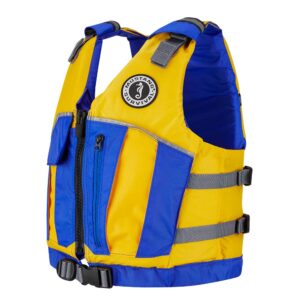 MUSTANG YOUTH REFLEX FOAM VEST 55-88 LBS YELLOW-ROYAL BLUE