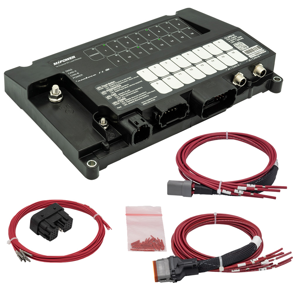MARETRON MPOWER 16 CHANNEL DC LOAD MODULE W/ NMEA 2K W/J1 &