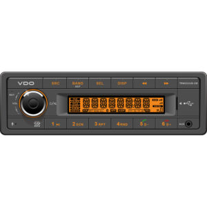 VDO 24V RADIO WITH ORANGE DISPLAY, BT, USB, WEATHERBAND