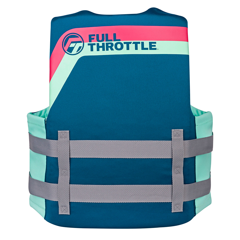 FULL THROTTLE ADULT RAPID DRY LIFE JACKET S/M - AQUA - Image 2