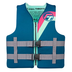 FULL THROTTLE ADULT RAPID DRY LIFE JACKET S/M - AQUA