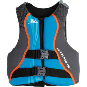 STEARNS YOUTH HYDROPRENE LIFE VEST BLUE/GRAY 50-90LBS