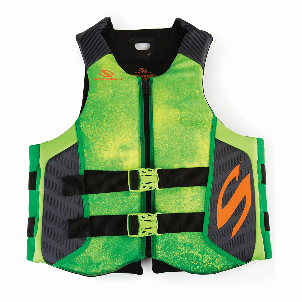 STEARNS ADULT HYDROPRENE GREEN LIFE VEST - MEDIUM
