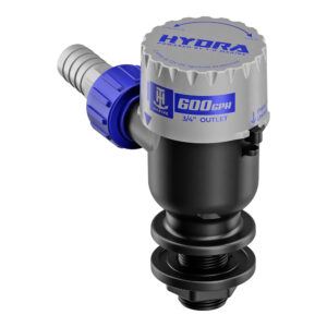 T-H MARINE HYDRA LIVEWELL PUMP 600 GPH 12V SHORT NOZZEL