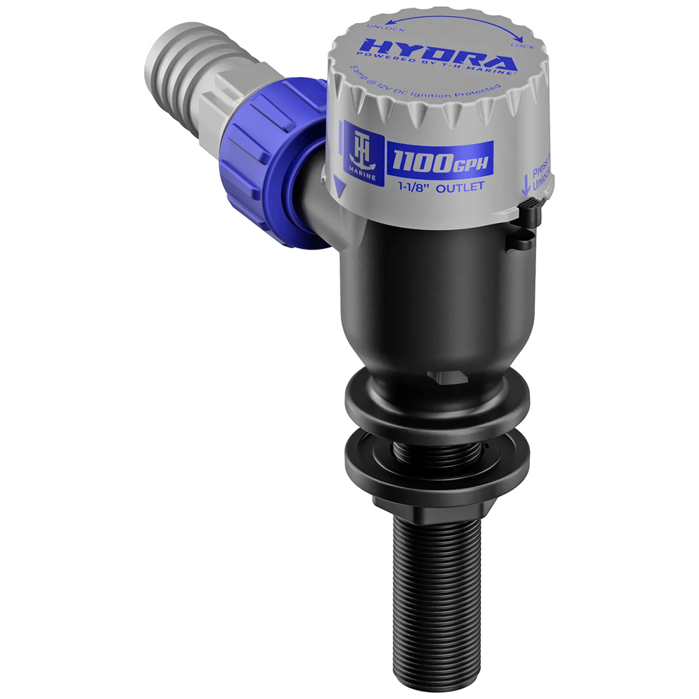T-H MARINE 1100 GPH LIVEWELL PUMP LONG NOZZLE