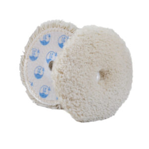 LAKE COUNTRY MARINE WHITE CUTTING WOOL FLAT PAD 6" X 1"