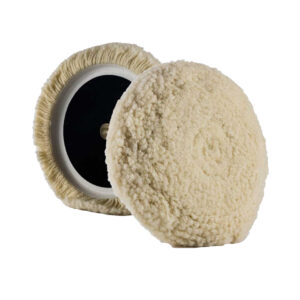 LAKE COUNTRY CURVED EDGE WHITE TWISTED 100% WOOL PAD