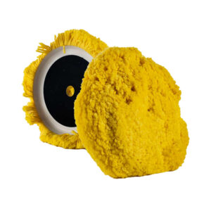 LAKE COUNTRY YELLOW CURVED EDGE TWISTED ACRYLIC & WOOL