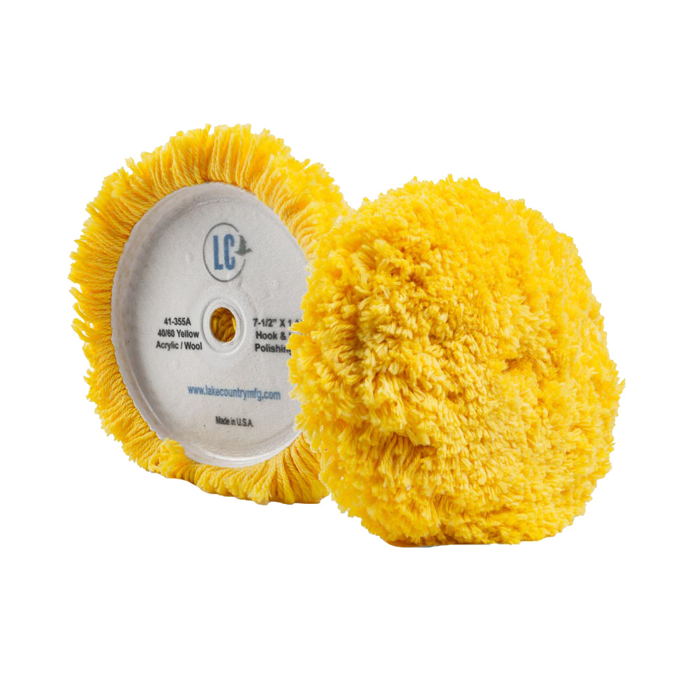 LAKE COUNTRY YELLOW TWISTED 40/60 WOOL/ACRYLIC POLISHING
