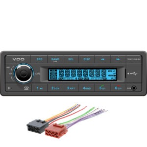 VDO 12V RADIO KIT WITH BLUE DISPLAY, INCLUDES POWER