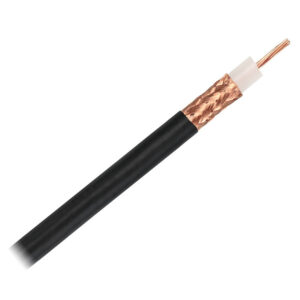 PACER RG213U COAX CABLE STRANDED BC COND BC BRAID BLK